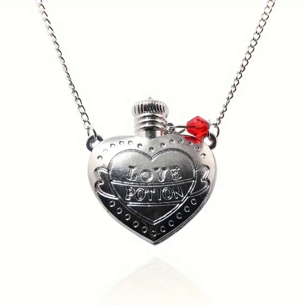 Love Potion Heart Necklaces in Pink and Silver BNWT - Picture 2 of 7